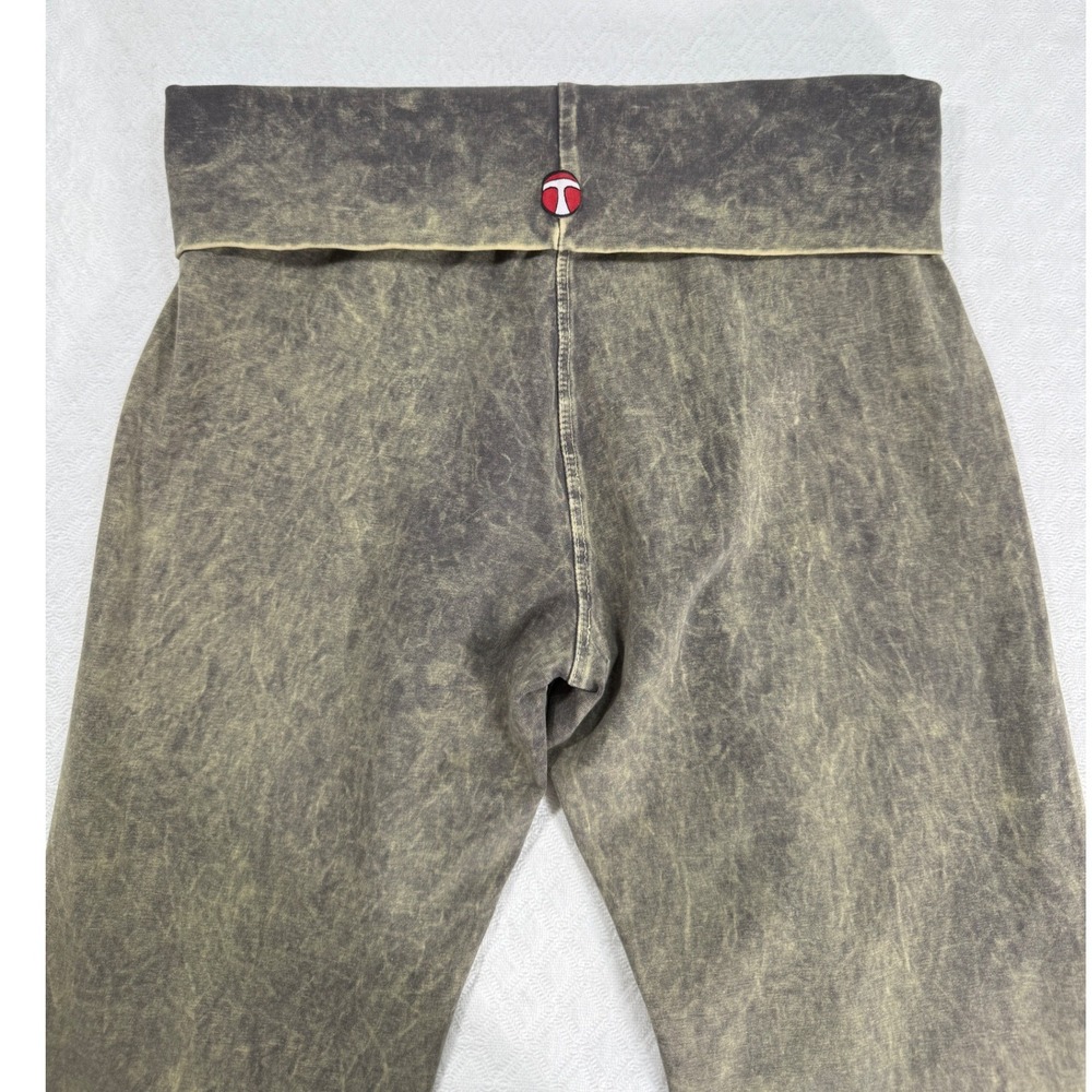 Hard Tail Flare Pants Women S Olive Gray Mineral Wash Foldover High Rise Y2KEUC